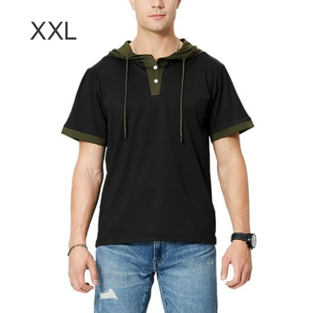 Camiseta de manga corta con capucha y sudadera para hombre camiseta negra verde militar XXL Monstrate AP002510 10 Walmart en linea