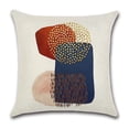 thumbnail image 5 of BR Juego de 4 fundas de cojín de lino con estampado geométrico para sofá, 45x45, almohadas decorativas para sofá, sala de estar, dormitorio, exterior, 5 of 5