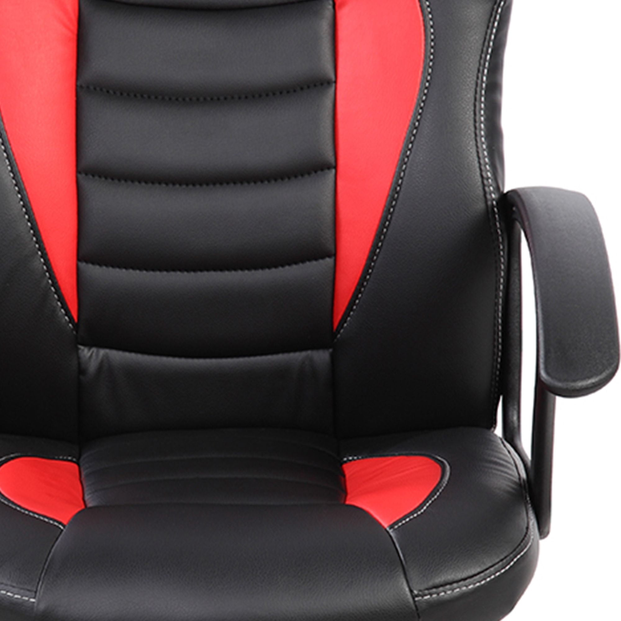 Techni Mobili Kid's Gaming and Student Racer Chair, Rolling, Red, RTA-KS40-RED