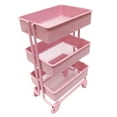 thumbnail image 5 of 1:12 3 Tier Storage Shelf w/ Dollhouse Furniture Kitchen Room Pink, 5 of 6