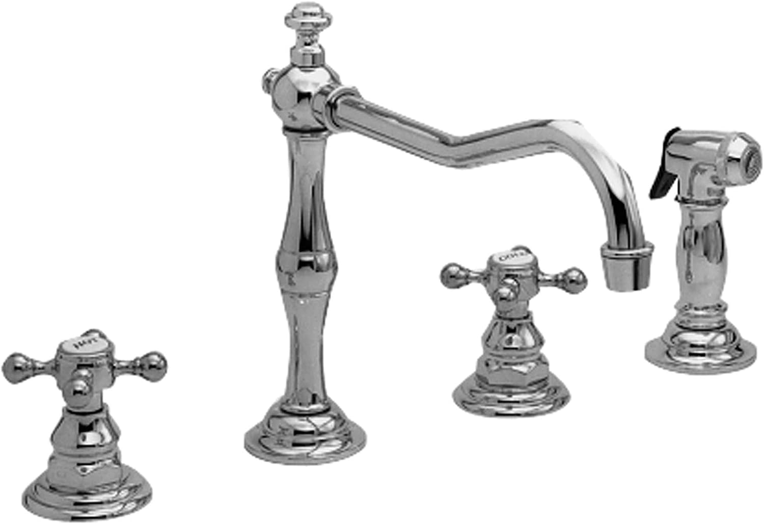 Newport Brass 943 Chesterfield Double Handle Widespread Kitchen Faucet
