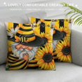 thumbnail image 3 of Nawypu  Sunflower Pillow Covers Buffalo Plaid Sunflower Decor Summer Pillow Covers for Couch Sofa Indoor Outdoor Yellow Sunflower Bee Pillows Summer Decorations, 3 of 5