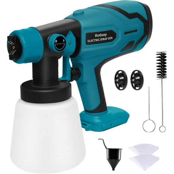 Paint Sprayer for Makita 18V Battery, Cordless HVLP Paint Sprayers for Home Interior and Exterior, House Painting Stain Sprayer for Fence, Furniture, cabinets, Walls, etc. (Battery NOT Included)