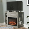 thumbnail image 2 of BELLEZE 43" TV Stand with 18" Electric Fireplace, Fireplace TV Stand for TVs up to 43", Modern Corner Wood Entertainment Center with Storage - Dale (Gray Wash), 2 of 7