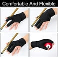thumbnail image 4 of Lsupdaol 8 Pcs 3 Fingers Pool Gloves Billiards Left Hand Cue Sport Show Gloves for Women Men Billiard Shooters Carom Sports Accessories, 4 of 6