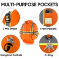 thumbnail image 4 of Chaqueta con capucha de seguridad TICONN High Vis Reflective ANSI III, 4 of 6
