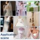 thumbnail image 5 of 2 piezas de tela de tul perlado de 63×78.7 pulgadas, camino de mesa blanco perlado, velo de boda, mantel de tul, tela de malla transparente, 5 of 9