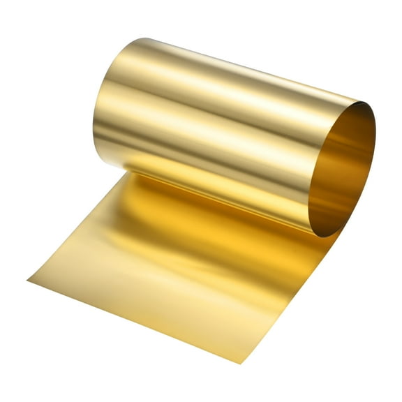 Uxcell Brass Sheet Roll, 39"x 8"x 0.006"(LxWxT)Metal Foil Plate for Crafts/Electrical Repairs/DIY Project