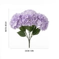 thumbnail image 2 of Hydrangea Artificial Flower for Outdoor, 4 Bundles Fake Hydrangea Bush Plant UV Resistant for Outdoors Front Porch Indoor Home Garden Decor, Purple, 2 of 9