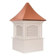 Good Directions P26SL 26 x 42 in. Southington Vinyl Cupola with Roof - Copper & White