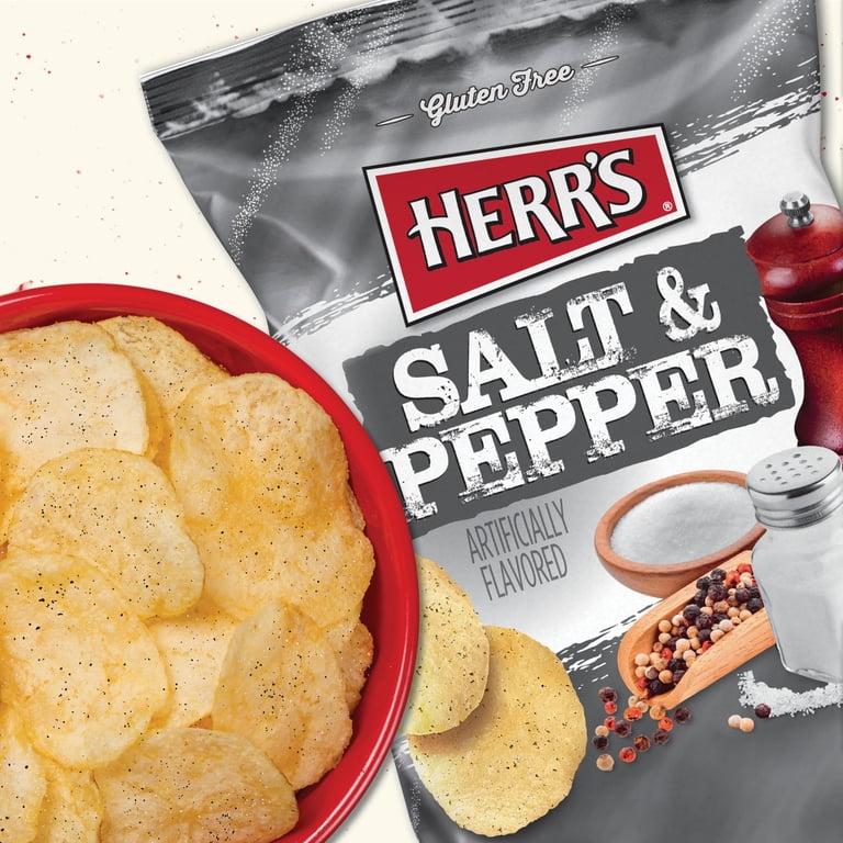 Herrs 2.75oz Salt & Pepper Potato Chips - Walmart.com