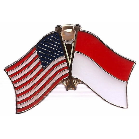 USA American Monaco Friendship Flag Bike Motorcycle Hat Cap lapel Pin
