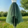 thumbnail image 4 of Jamsmile Women Tulle Skirts Mesh Layered Asymmetrical High Elastic Waistband Skirt Flowy Chiffon Tiered Ruffle Hem Skirts, 4 of 4