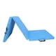 thumbnail image 1 of Esterilla de yoga triple para ejercicios, alfombrilla protectora para suelo, almohadilla de yoga portátil para gimnasio en casa PU azul claro, 1 of 9