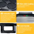 thumbnail image 4 of Aoruru Wafflera belga antiadherente con luz indicadora, 1300 W, 4 rebanadas, 4 of 5