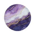 thumbnail image 2 of Round Placemats Set of 4 Heat Resistant Washable Kitchen Table Decorations 15.4in Abstract Dark Purple Marble, 2 of 7