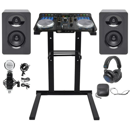 Hercules Universal DJ USB Bluetooth Controller+Stand+Mic+Headphones+Speakers