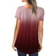 thumbnail image 5 of Puntoco Mujeres O-Cuello Manga Corta Gradiente Tirantes Hombro Camiseta tops Blusas Puntoco Puntoco-962, 5 of 8