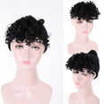 thumbnail image 5 of Happydeer Women Curly Black Wig Heat Resistant Hairpiece Natural Bang Hair Extensions, 5 of 11