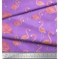 thumbnail image 3 of Soimoi Georgette Viscose Fabric Flamingo Bird Printed Fabric 1 Yard 42 Inch Wide, 3 of 3