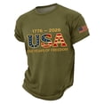 thumbnail image 2 of Men's USA 250 Years Patriotic T-Shirt American Flag Graphic Casual Tee USA 250th Anniversary Shirt, 2 of 5