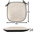 thumbnail image 5 of Flower Chair Seating Cushion Set of 12, Vintage Old Fashioned Floral Pattern Silhouettes Briar Shrubs Roses Retro, Seat Pads with Anti-slip Backing, 16"x16", Rose Pale Green White, by Ambesonne, 5 of 7