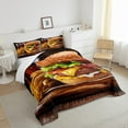 thumbnail image 4 of Erosebridal Hamburger Comforter Set Full,French Fries Bedding Set Adults Room Decor,Realistic Food Funny Bedding Comforter Sets Novelty Gifts Fried Chips Quilt Bed Set 3Pcs, 4 of 5