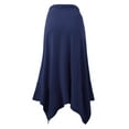 thumbnail image 3 of Doublju Women's Flowy Handkerchief Hemline Midi Skirt (Plus Size Available), 3 of 4