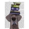 thumbnail image 2 of Fab Funky 20x24 Gold Ornate Wood Framed with Double Matting Museum Art Print Titled - Great Dane and Books, 2 of 4