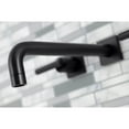 thumbnail image 4 of Kingston Brass KS6020CML Manhattan Two-Handle Wall Mount Roman Tub Faucet, Matte Black, 4 of 7