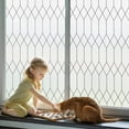 thumbnail image 4 of YSTDHL Window Privacy Film Frosted Glass Window Clings Decorative Bathroom Home Door Sun Blocking Window Tint Moroccan Lattice Day and Night Static Cling Removable Coverings(Pure), 4 of 10