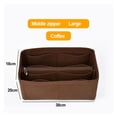 thumbnail image 2 of Lining Organizer Insert Felt Cloth Insert Bag Makeup Travel Inner Purse Cosmetic Mommy Bags, 2 of 7