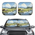 thumbnail image 2 of Saiise Pasture Cow for Foldable Car Sun Shades (2-Pack) Offer Sun Protection with an Easy-fold Design for Convenient Windshield Shading-Small, 2 of 6