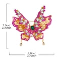 thumbnail image 5 of Versatile Double Wing Rhinestones Butterfly Lapel Pin Stainless Alloy Brooch Charm For Dresses Coats And Blouses, 5 of 10