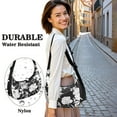 thumbnail image 3 of Adjustable Strap Crossbody Bag with Romantic Rose and Peony Pattern Vintage Boho Style Lightweight Nylon Suitable for Daily Use and Travel, 3 of 5