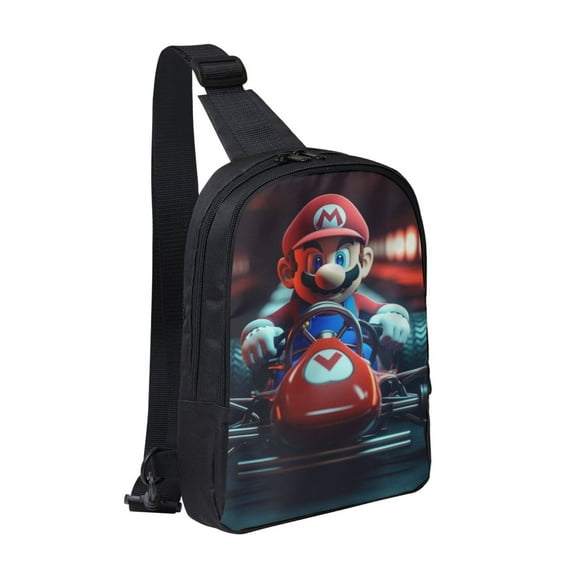 Super Mario Adventure Game Chest Bags For Women Men Teen Sling Bag Crossbody Backpack 2 Compartment Daypack Unisex Shoulder Travel Bag