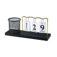 thumbnail image 2 of Métal Calendrier à Cartes Rabattable en, Calendrier de Table Réutilisable, Décoration de Bureau, Ornements en Fer Réutilisables avec Porte-Stylo Fonction, 2 of 6
