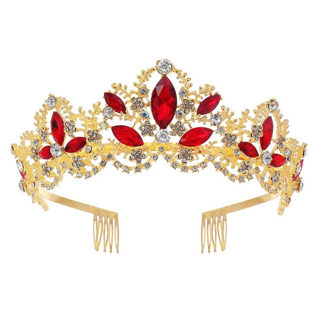 Corona para novia reina princesa niñas en boda cumpleaños desfile, con diadema de peine, para mujeres y niñas