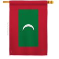 thumbnail image 2 of Breeze Decor 08329 Maldives 2-Sided Vertical Impression House Flag - 28 x 40 in., 2 of 2