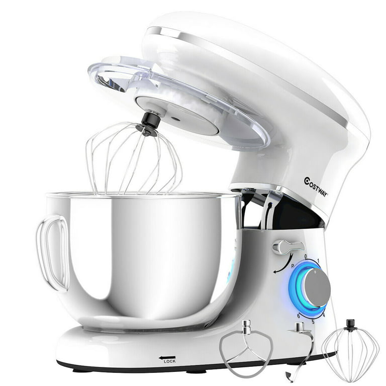 Stand Mixer with Double Dough Hook, 6-speed Dough Mixer with Tilting H –  AICOOK