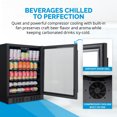 thumbnail image 5 of Newair 24" Beverage Refrigerator Cooler, 177 Can Black Stainless Steel with Triple-Layer Tempered Glass Door, Built-in Counter or Freestanding Fridge, Compressor Cooling, 5 of 5
