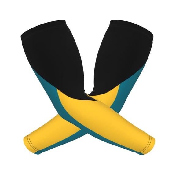 Cooling Compression Arm Sleeves Flag Of The Bahamas Sun Protection Sport Arm Sleeves For Men Women Baseball Basketball Running