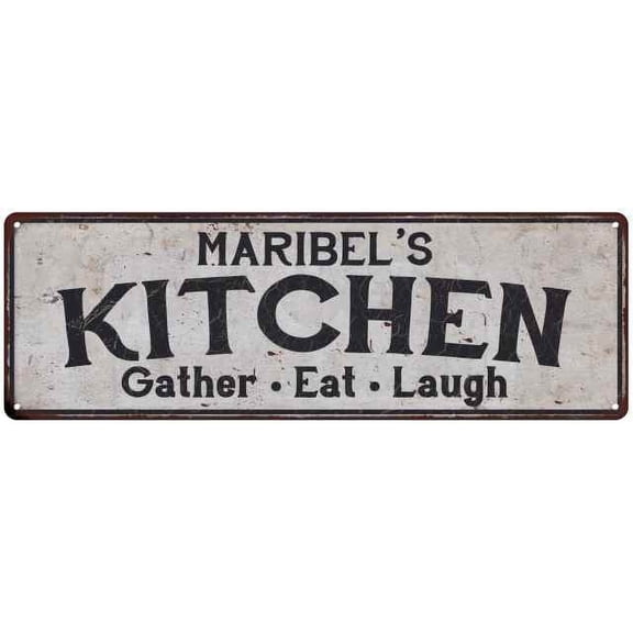 MARIBEL's Kitchen Rustic Chic Decor Gift 6x18 Sign 106180051795