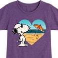 thumbnail image 3 of Peanuts - Summer Edition - Snoopy Hearts the Beach - Toddler & Youth Girls Short Sleeve Graphic T-Shirt, 3 of 5
