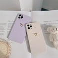 thumbnail image 3 of Compatible with iPhone 13 Case 6.1 Inch [Not Fit 13 Pro] for Soft Rubber Liquid Silicone Gold Heart Pattern Slim Protective Shockproof Case for Women Girls for iPhone 13-White, 3 of 8