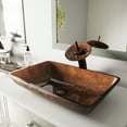 thumbnail image 3 of Rectangular Glass Vessel Sink in Russet Glass, 3 of 8