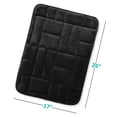 thumbnail image 2 of Clara Clark Bathroom Rugs, Velvet Memory Foam Bath Mat, Ultra Soft Non Slip and Absorbent - Tiled - Small - Black, 2 of 6