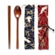 thumbnail image 1 of Juego de cubiertos de madera, palillos, cuchara, utensilios de viaje, cubiertos reutilizables para el hogar, oficina, viajes, camping al aire libre, 1 of 6