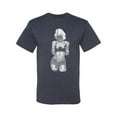 thumbnail image 2 of Sexy Tattooed Marilyn Monroe Pop Culture Men's Graphic T-Shirt, Vintage Heather Navy, Large, 2 of 3