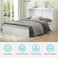 MUZZ Queen Size Murphy Bed with Tri-Folding Mattress&Charging Station ...